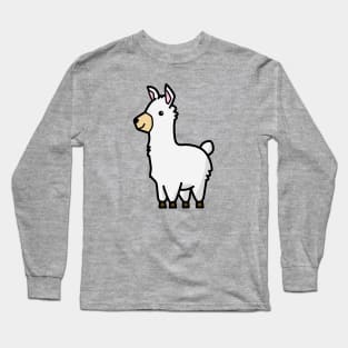 White Llama Long Sleeve T-Shirt